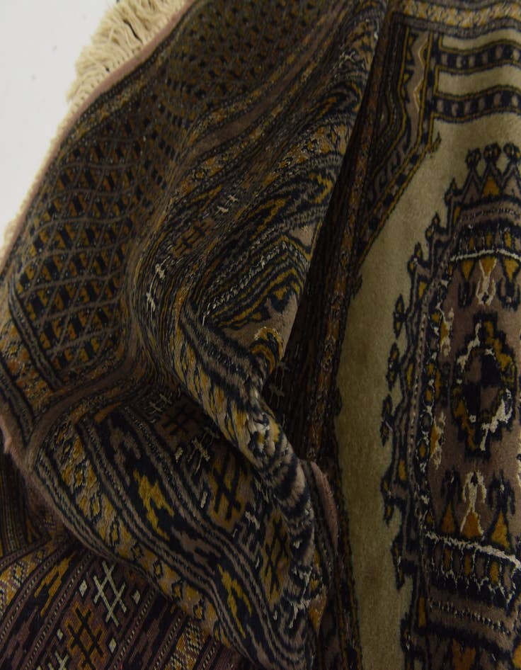 Detail image of  3' 3 x 11'  Hand Knotted Bokhara Oriental Wool Runner Rug