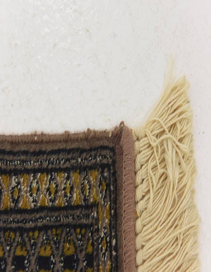 Detail image of  3' 3 x 11'  Hand Knotted Bokhara Oriental Wool Runner Rug