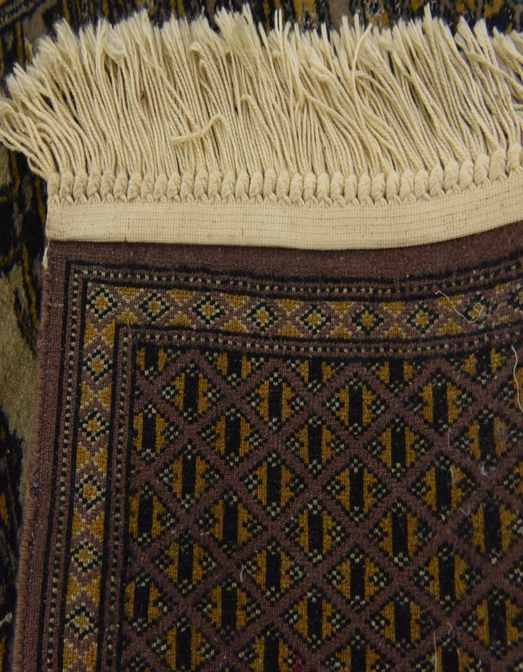 Detail image of  3' 3 x 11'  Hand Knotted Bokhara Oriental Wool Runner Rug