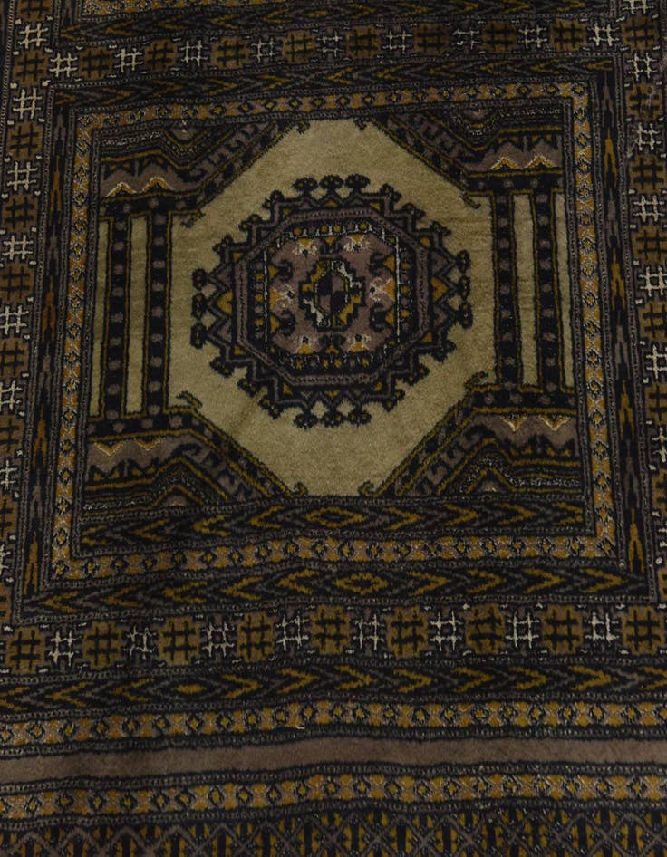 Detail image of  3' 3 x 11'  Hand Knotted Bokhara Oriental Wool Runner Rug