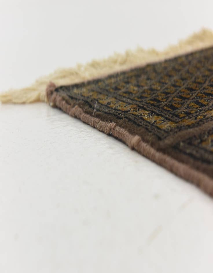 Detail image of  3' 3 x 11'  Hand Knotted Bokhara Oriental Wool Runner Rug