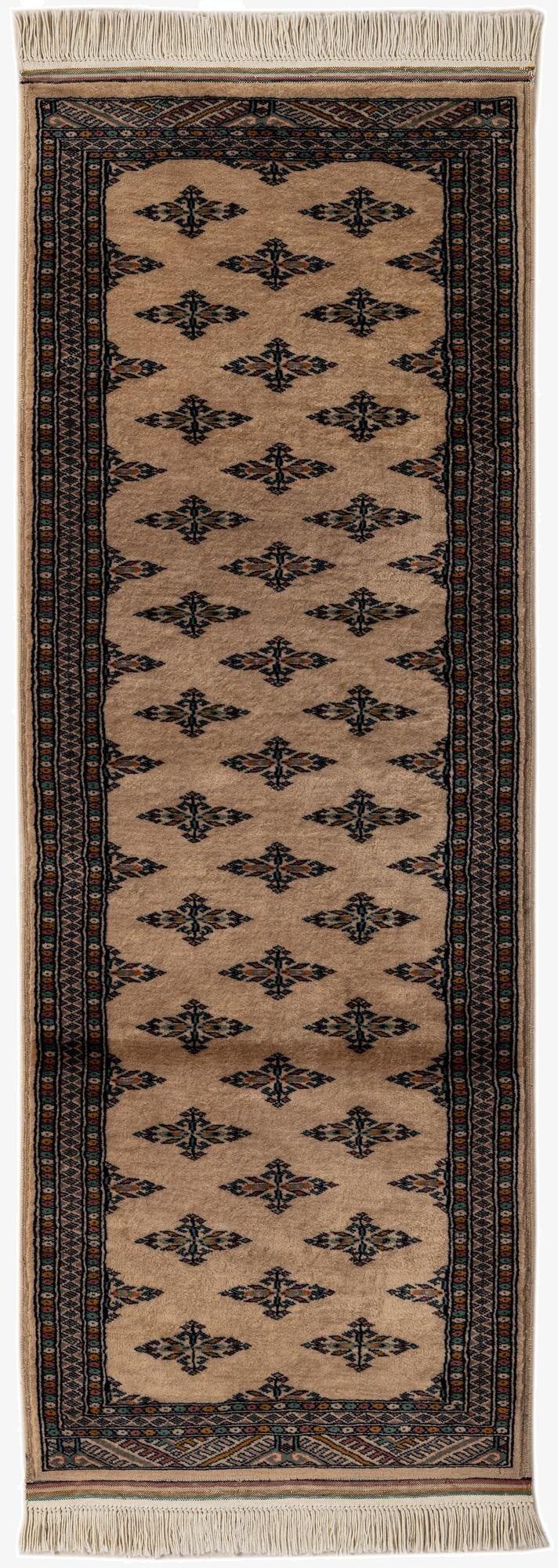  2' 1 x 6' 1  Hand Knotted Bokhara Oriental Wool Runner Rug