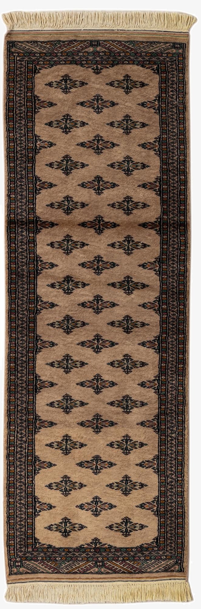  2' 1 x 6' 4  Hand Knotted Bokhara Oriental Wool Runner Rug