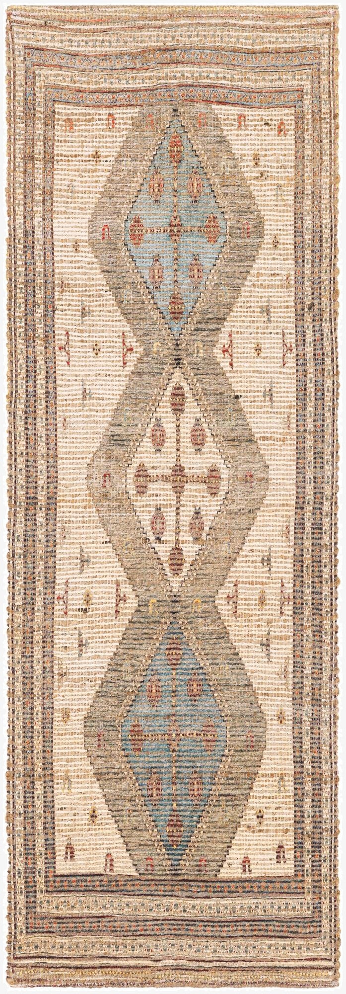  2' 2 x 6' 1 Chenille Jute Runner Rug