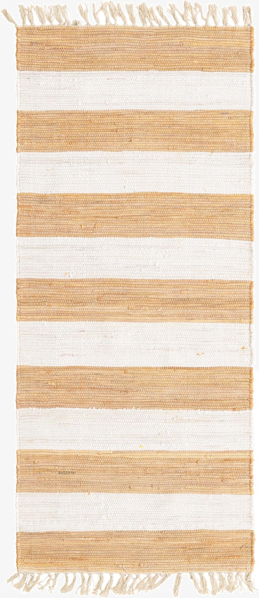  2' 7 x 6' 1  Hand Woven Chindi Rag Runner Rug