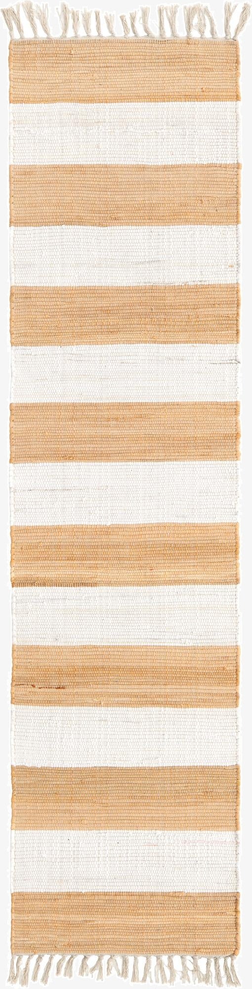  2' 2 x 8'  Hand Woven Chindi Rag Runner Rug