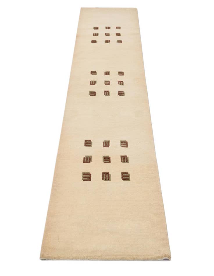 Detail image of  2' 7 x 9' 1  Hand Knotted Darya Wool Runner Rug