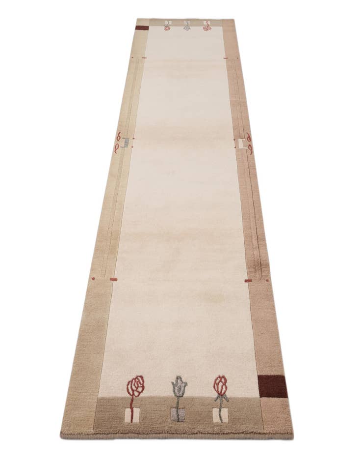 Detail image of  2' 9 x 9' 11  Hand Knotted Darya Wool Runner Rug