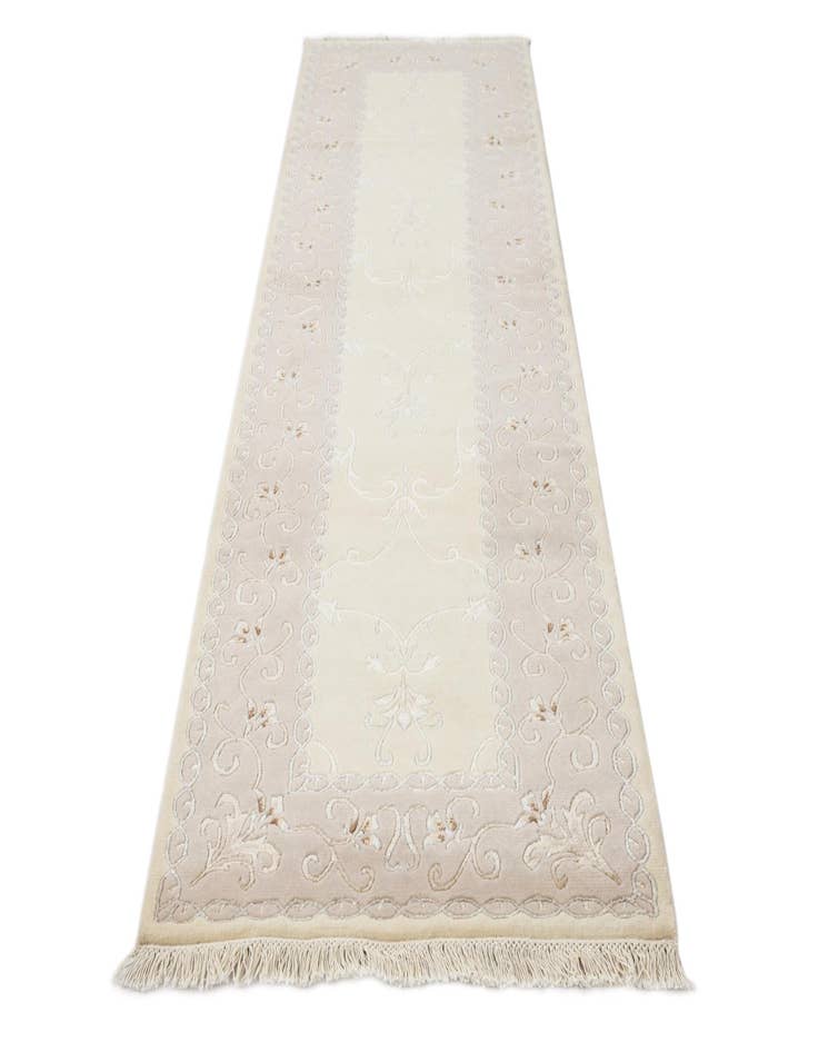 Detail image of  2' 10 x 9' 11  Hand Knotted Darya Wool Runner Rug