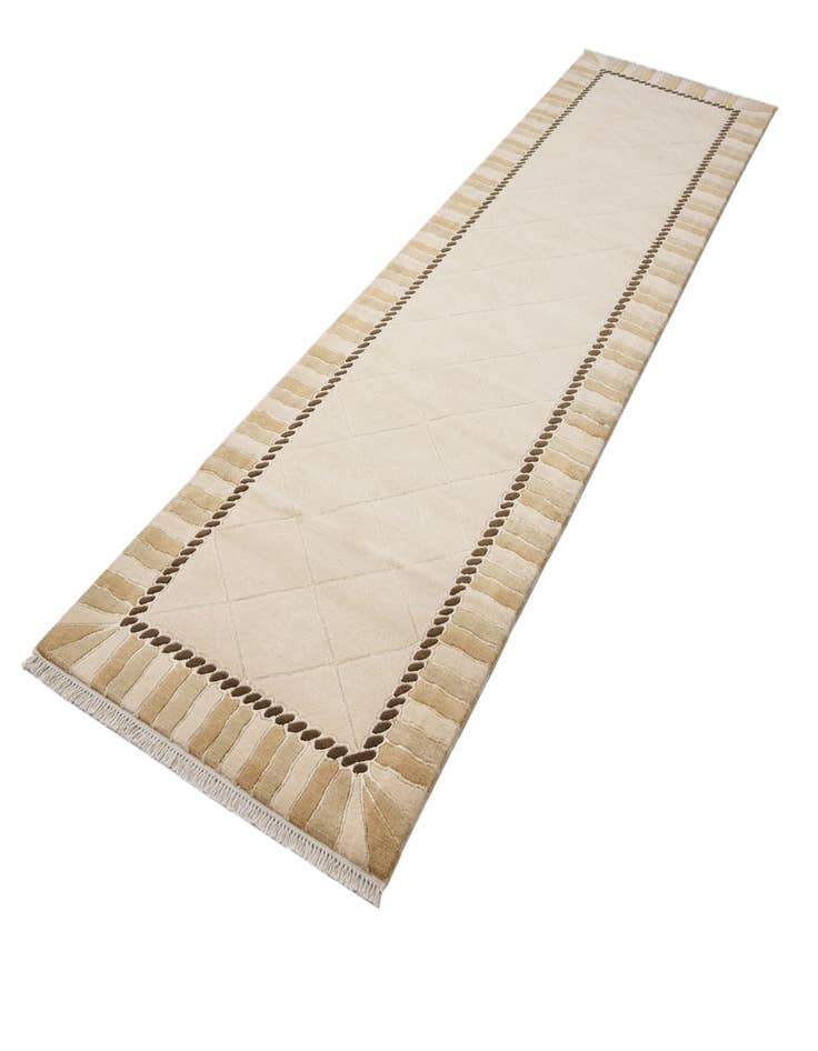 Detail image of  3' 3 x 13'  Hand Knotted Darya Wool Runner Rug