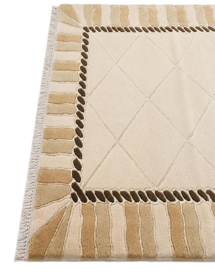 Detail image of  3' 3 x 13'  Hand Knotted Darya Wool Runner Rug