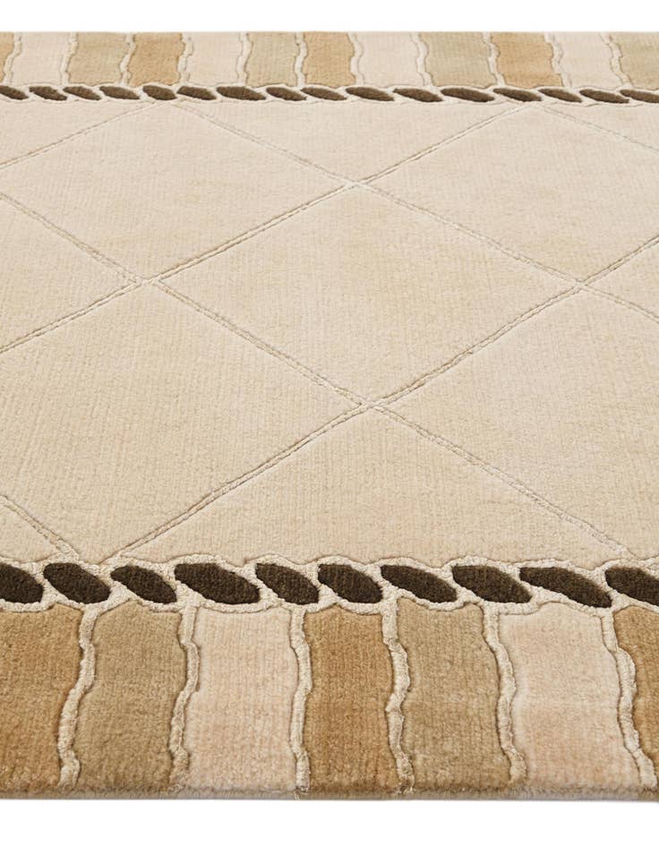 Detail image of  3' 3 x 13'  Hand Knotted Darya Wool Runner Rug