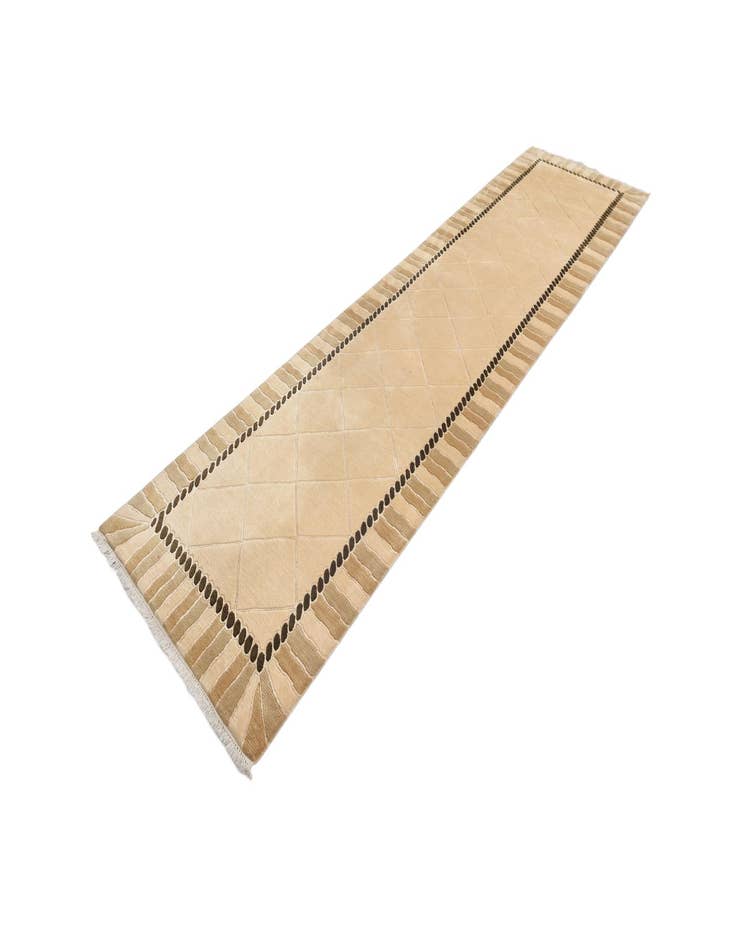 Detail image of  3' 5 x 13' 9  Hand Knotted Darya Wool Runner Rug