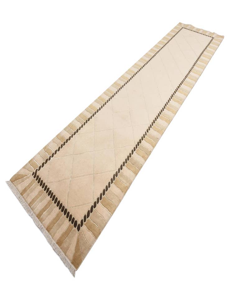 Detail image of  3' 4 x 13' 8  Hand Knotted Darya Wool Runner Rug