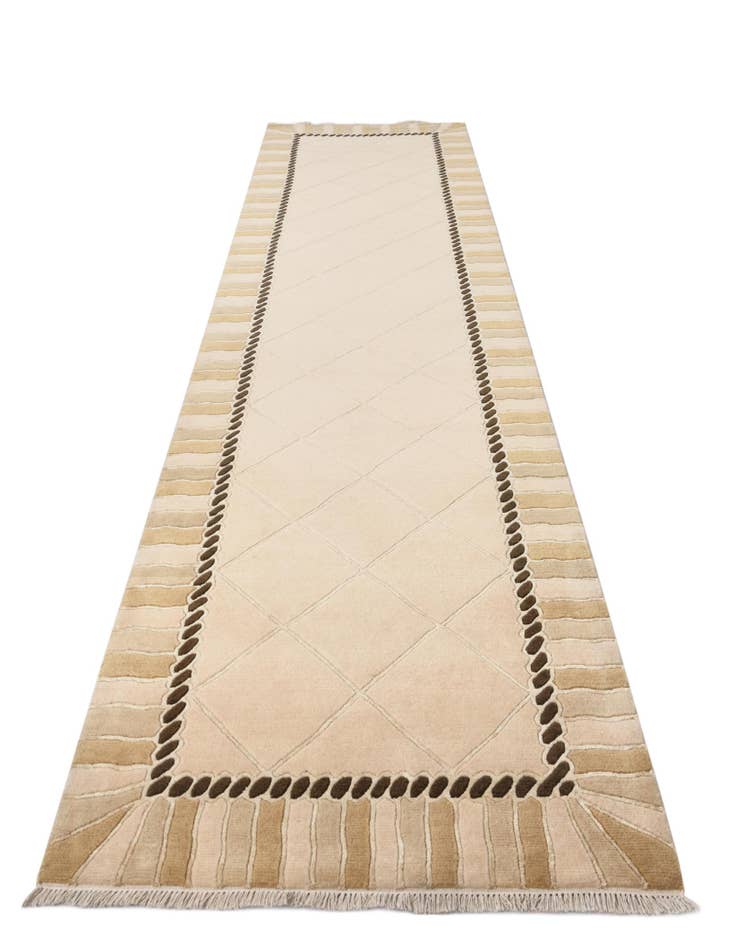 Detail image of  3' 4 x 13' 8  Hand Knotted Darya Wool Runner Rug