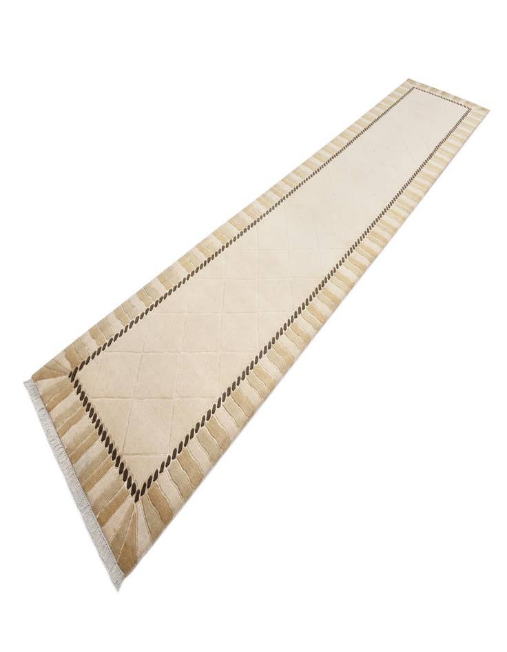 Detail image of  3' 5 x 16' 1  Hand Knotted Darya Wool Runner Rug