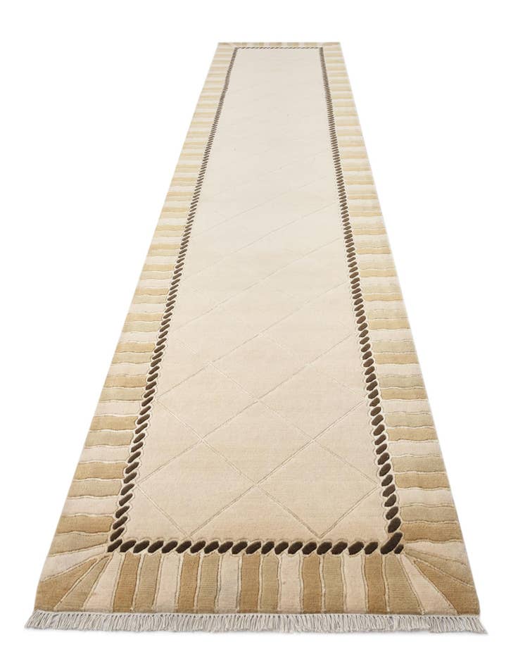 Detail image of  3' 5 x 16' 1  Hand Knotted Darya Wool Runner Rug