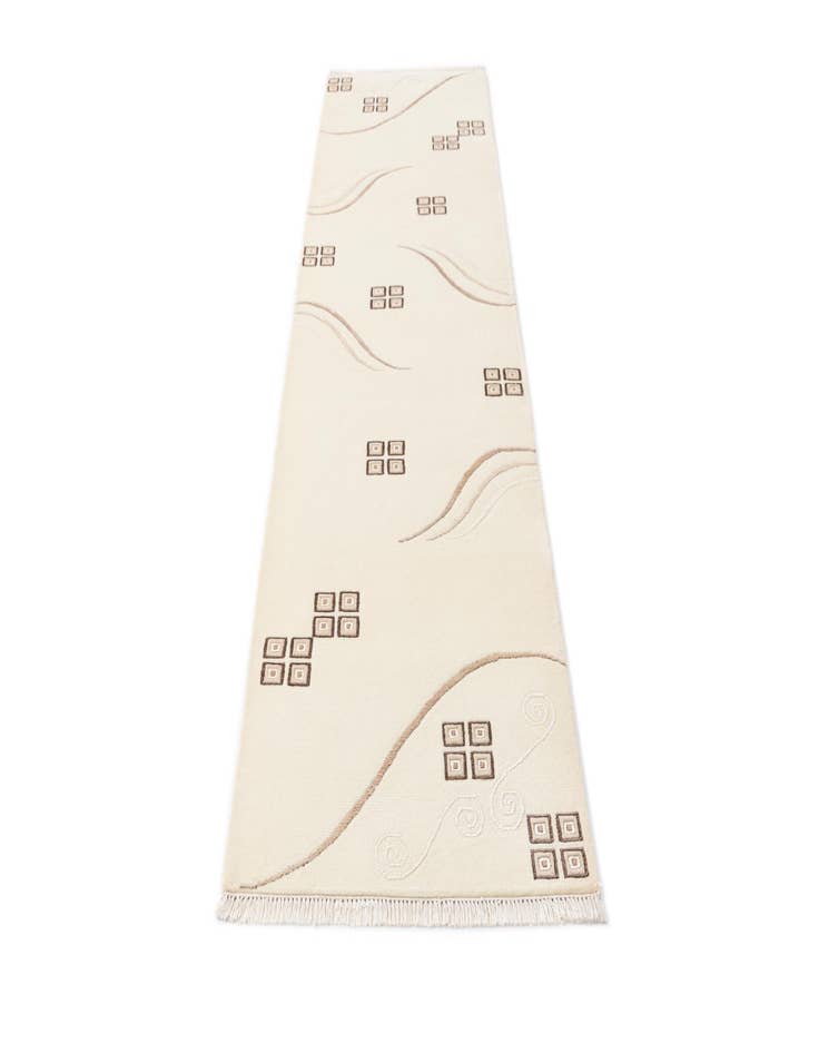 Detail image of  2' 7 x 9' 6  Hand Knotted Darya Wool Runner Rug