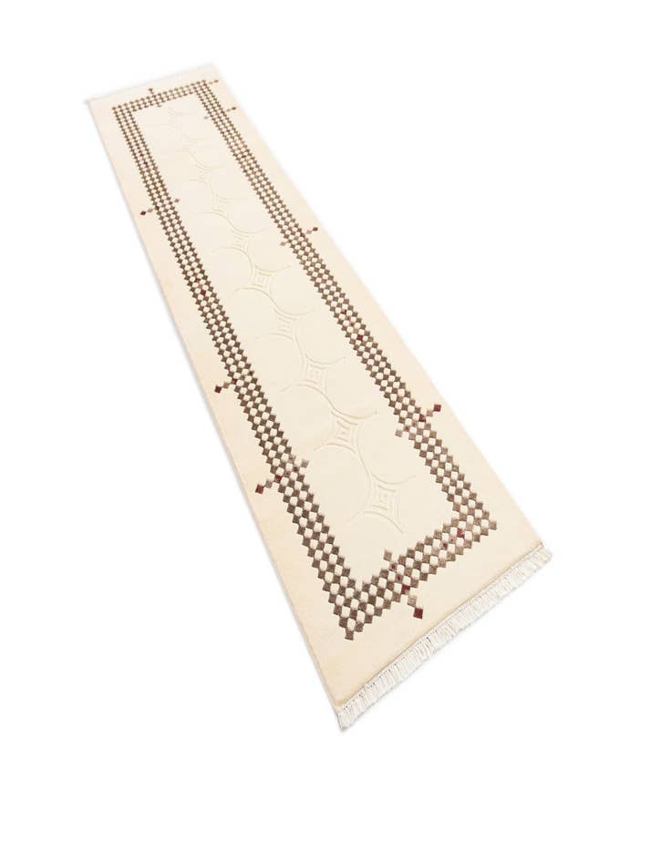 Detail image of  2' 8 x 9' 9  Hand Knotted Darya Wool Runner Rug