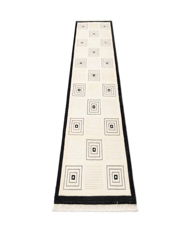 Detail image of  2' 7 x 9' 9  Hand Knotted Darya Wool Runner Rug