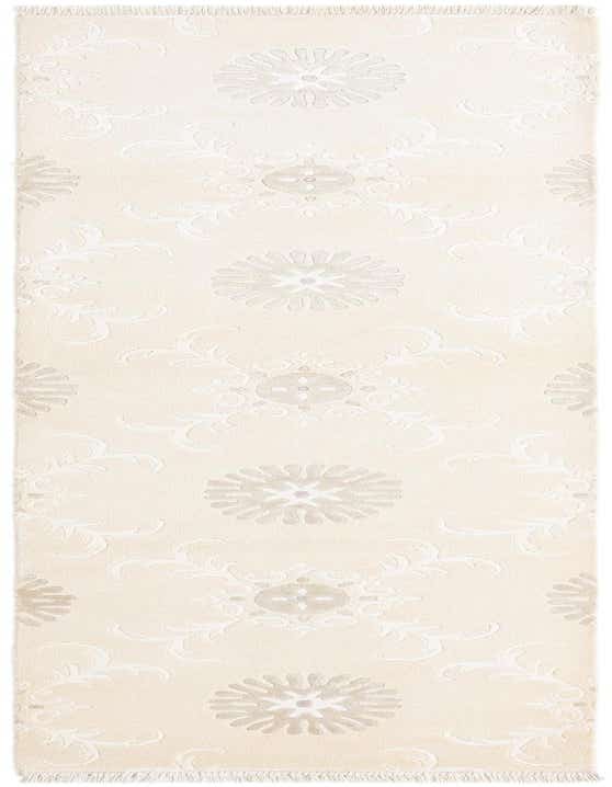 A 10 ft Darya runner rug in brown and ivory with a modern Persian pattern, handmade from wool and cotton.