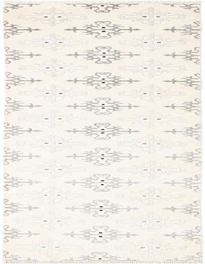 A 13 ft Darya runner rug in brown and ivory with a modern Persian pattern, ideal for a hallway.