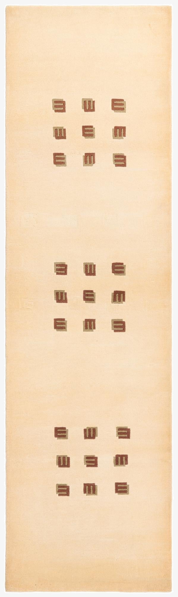  2' 7 x 9' 1  Hand Knotted Darya Wool Runner Rug