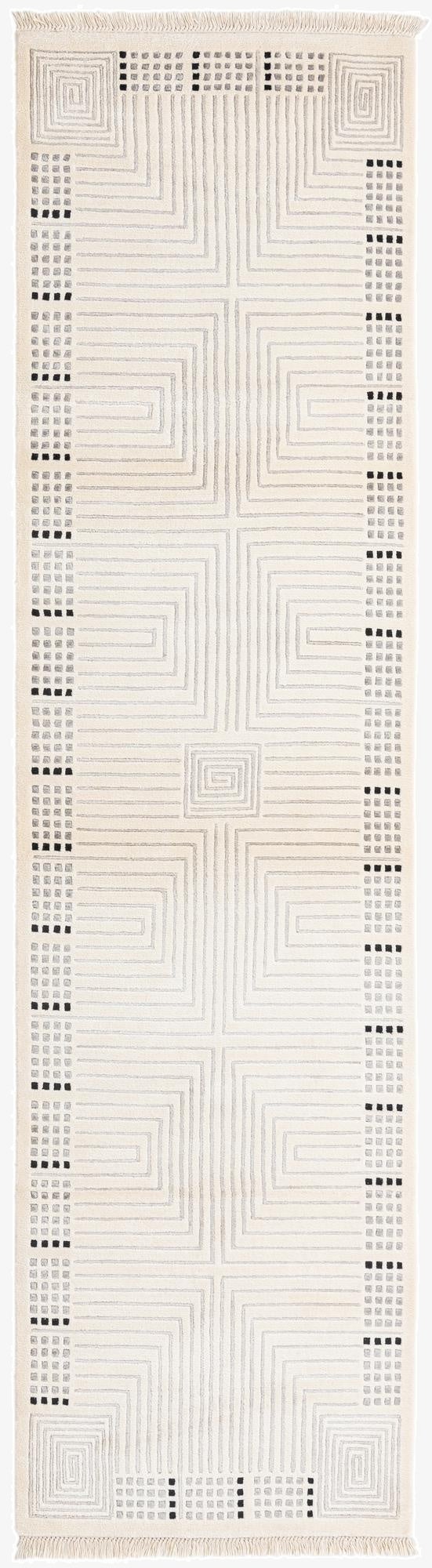  2' 7 x 10'  Hand Knotted Darya Wool Runner Rug
