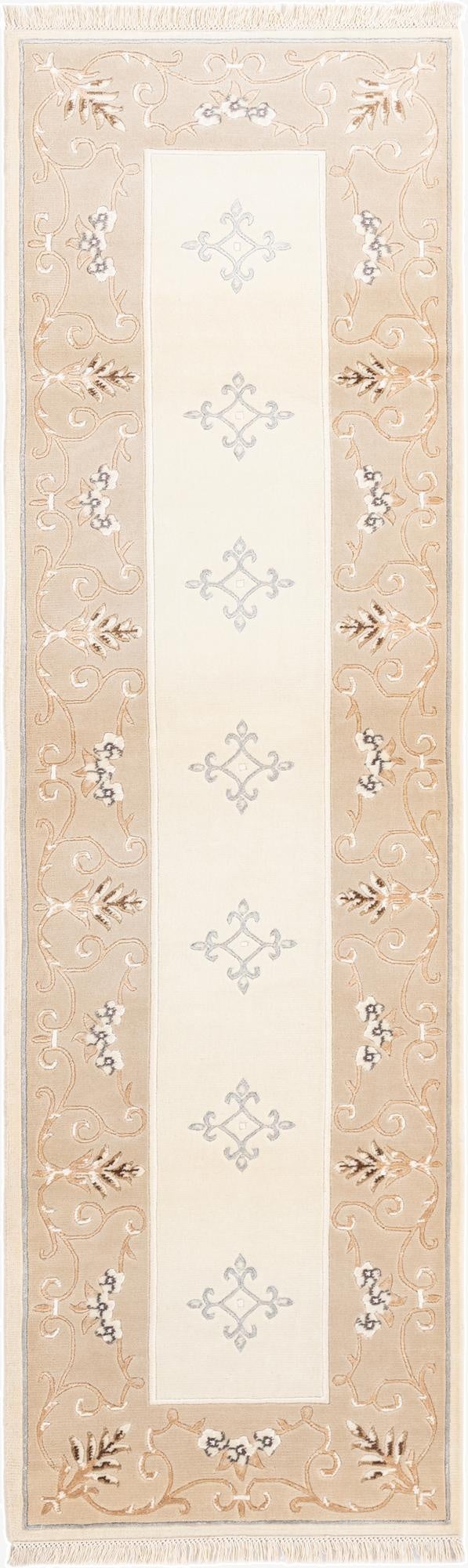  2' 11 x 9' 7  Hand Knotted Darya Wool Runner Rug