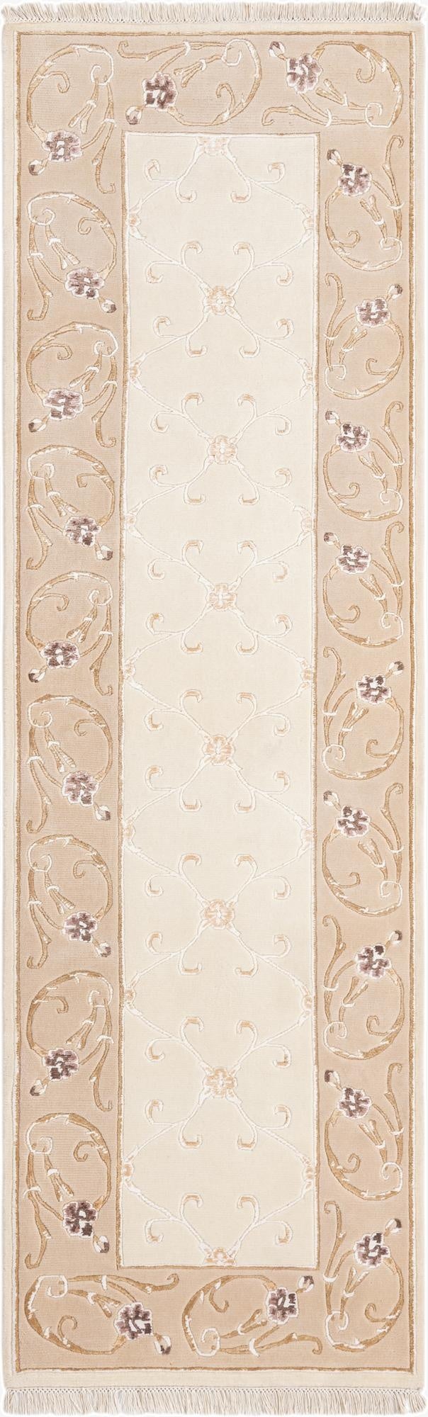  2' 11 x 9' 9  Hand Knotted Darya Wool Runner Rug