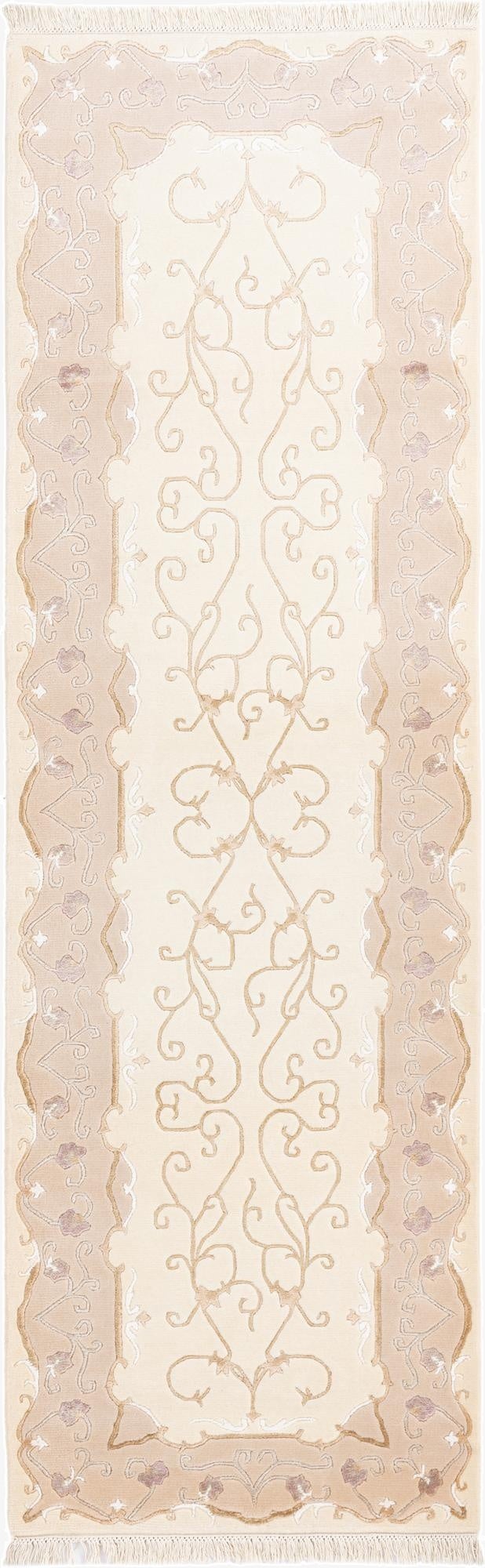  2' 11 x 9' 9  Hand Knotted Darya Wool Runner Rug