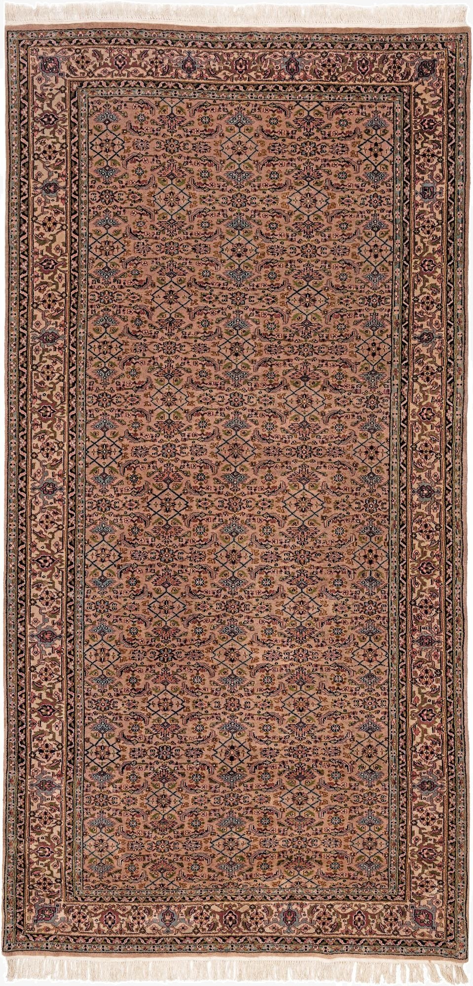  5' 6 x 11' 1  Hand Knotted Farahan Wool Runner Rug