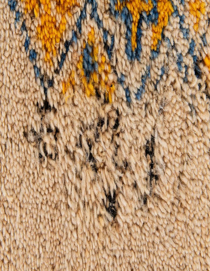 Detail image of  2' 4 x 4' 7  Hand Knotted Gabbeh Wool Runner Rug