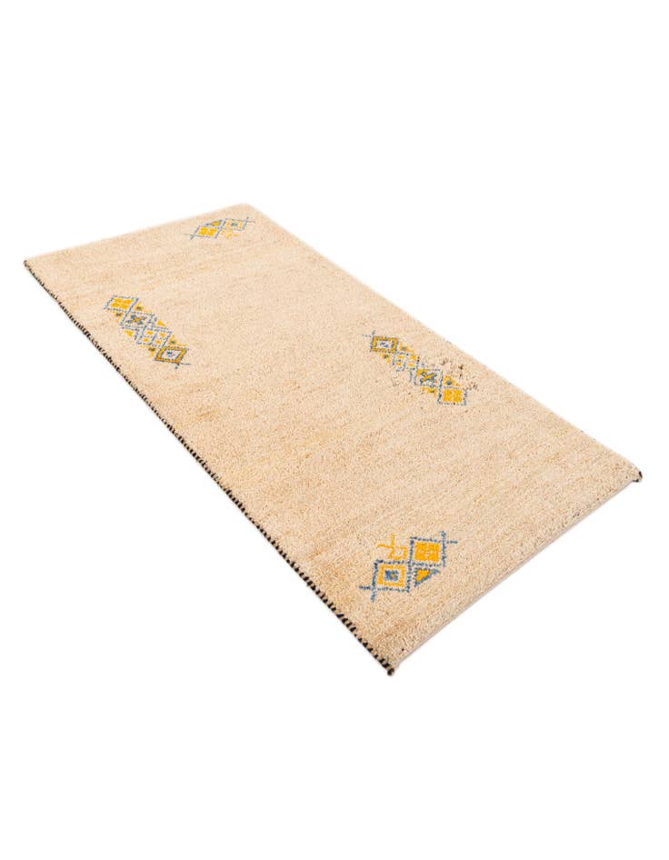 Detail image of  2' 4 x 4' 7  Hand Knotted Gabbeh Wool Runner Rug