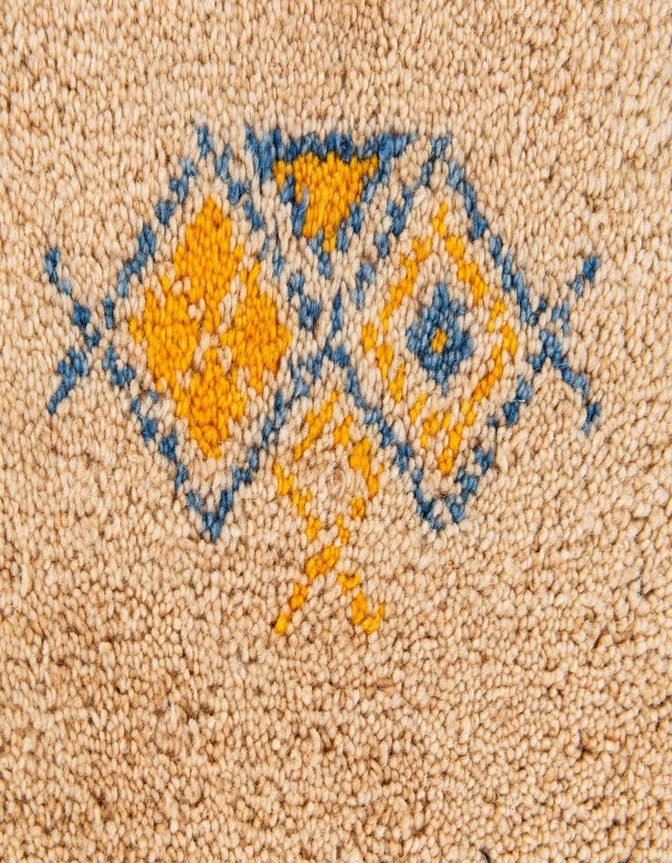 Detail image of  2' 4 x 4' 7  Hand Knotted Gabbeh Wool Runner Rug