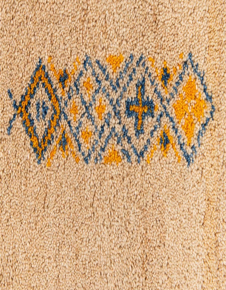 Detail image of  2' 4 x 4' 7  Hand Knotted Gabbeh Wool Runner Rug