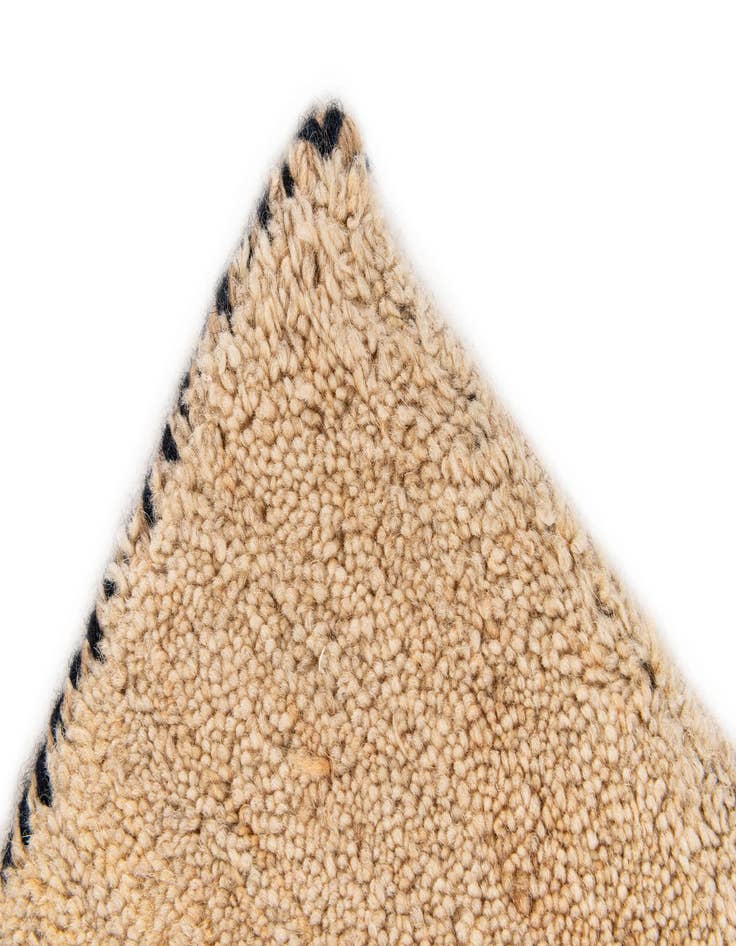 Detail image of  2' 4 x 4' 7  Hand Knotted Gabbeh Wool Runner Rug