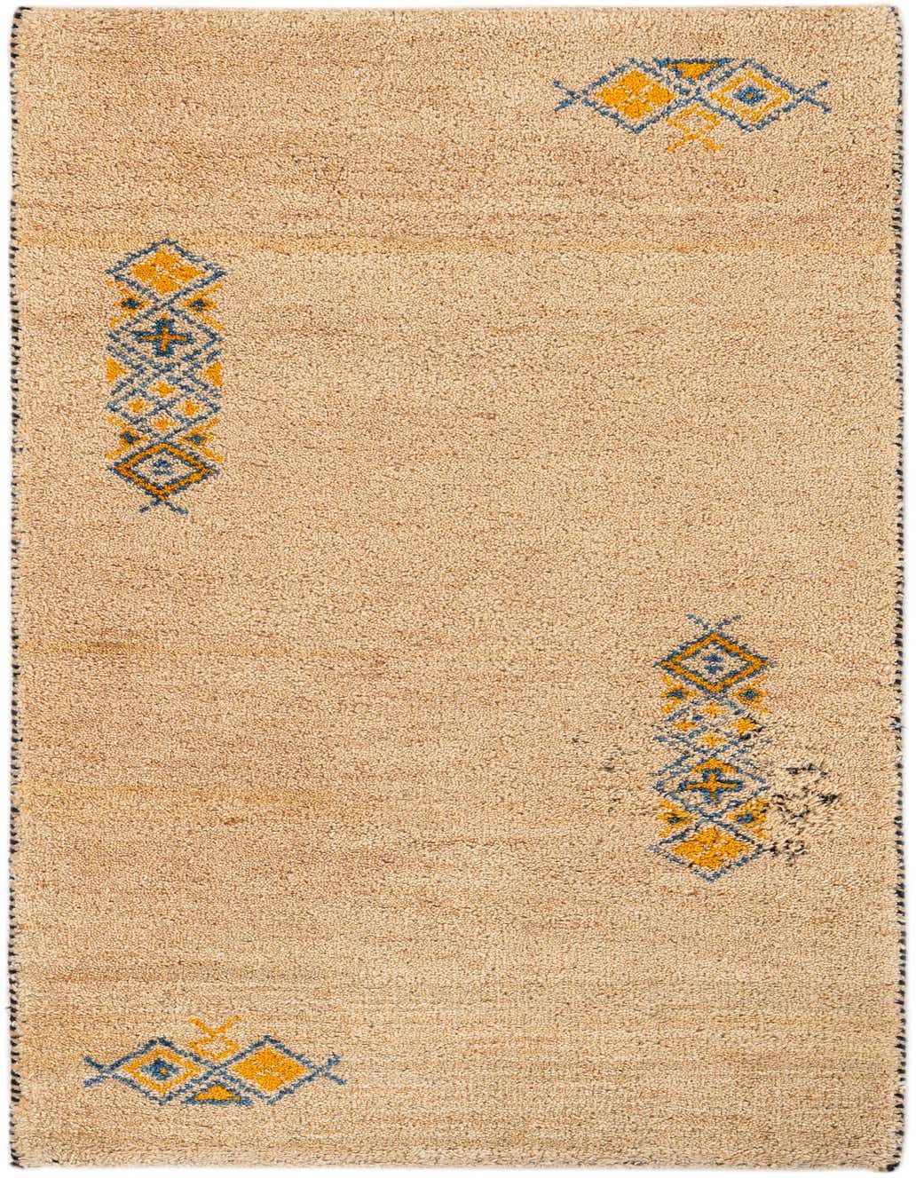 Primary image  2' 4 x 4' 7  Hand Knotted Gabbeh Wool Runner Rug