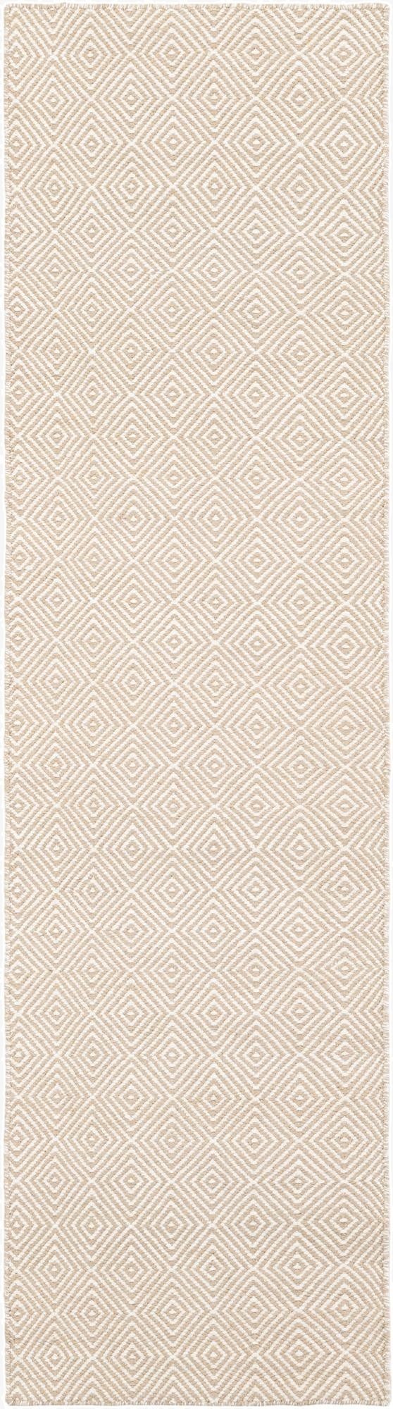  2' x 8'  Hand Woven Geo Trellis Flatweave Runner Rug