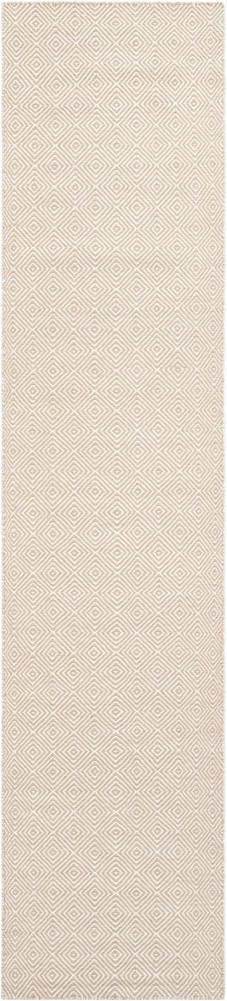  2' 7 x 12'  Hand Woven Geo Trellis Flatweave Runner Rug