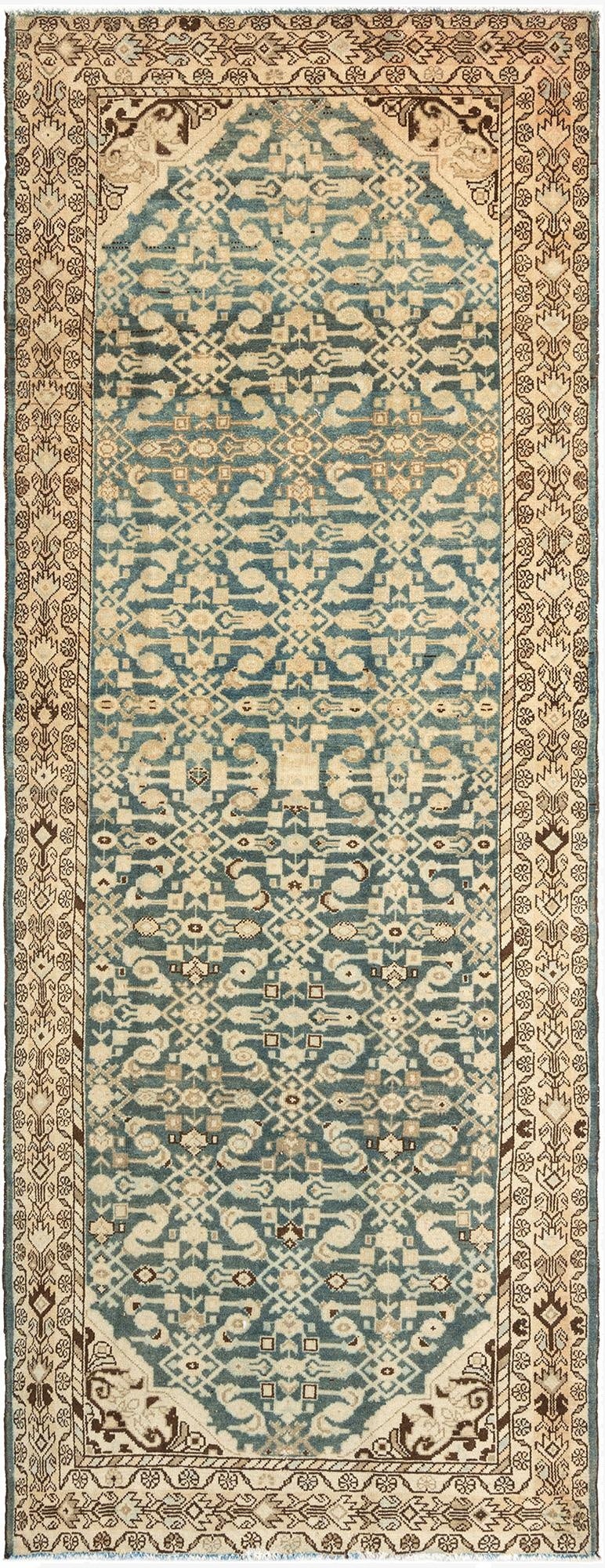  4' 4 x 11' 1 Hamedan Wool Runner Rug