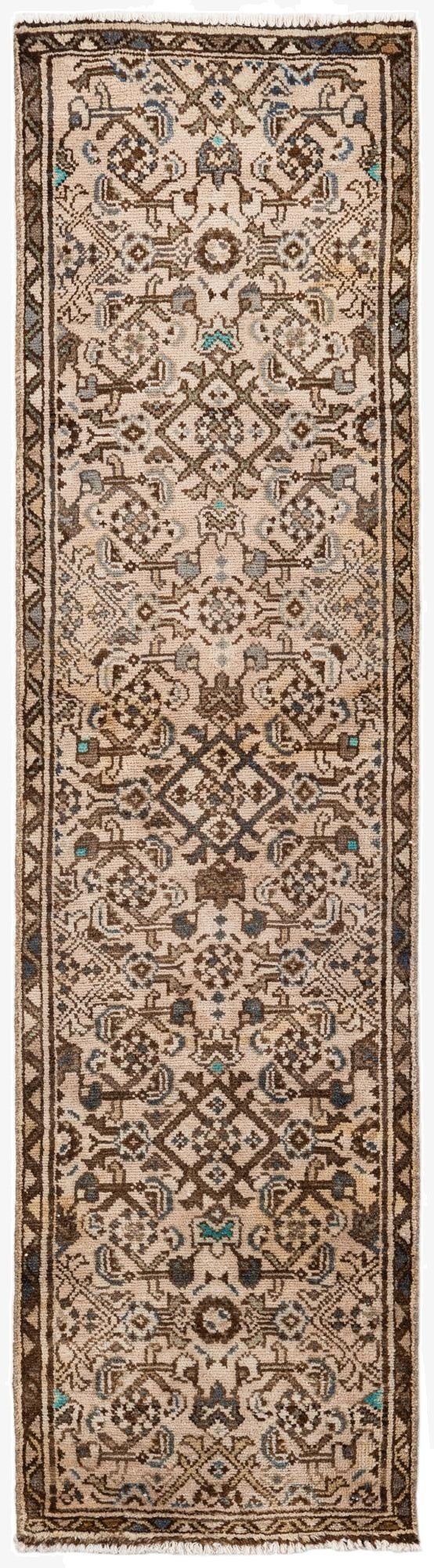  1' 10 x 7' 1  Hand Knotted Hamedan Runner Rug