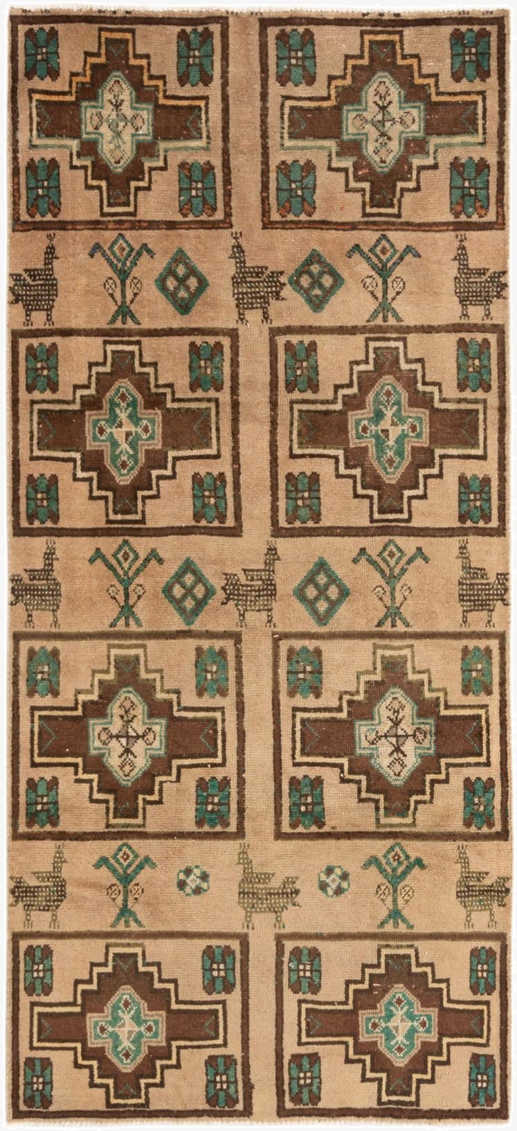  3' 3 x 7' 1 Hamedan Runner Rug