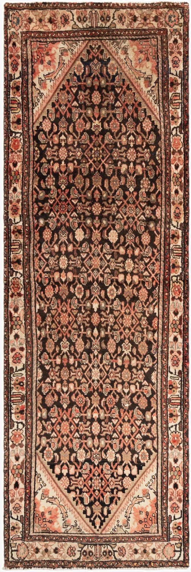  3' 3 x 10' 4 Hamedan Runner Rug