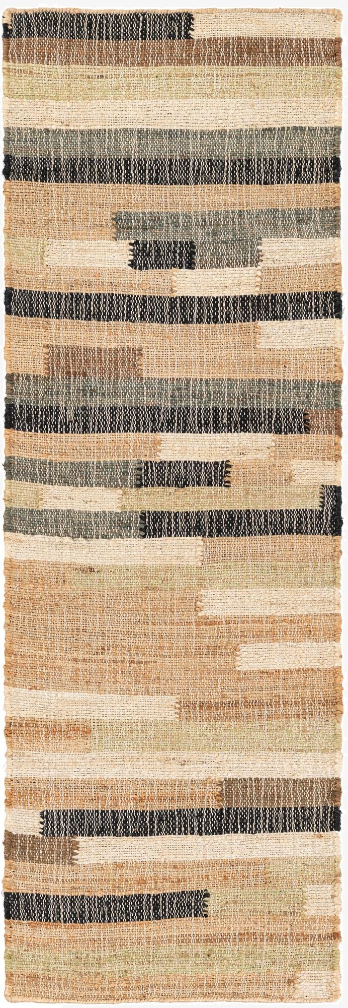  2' x 6' 1  Hand Woven Kala Handwoven Jute Runner Rug