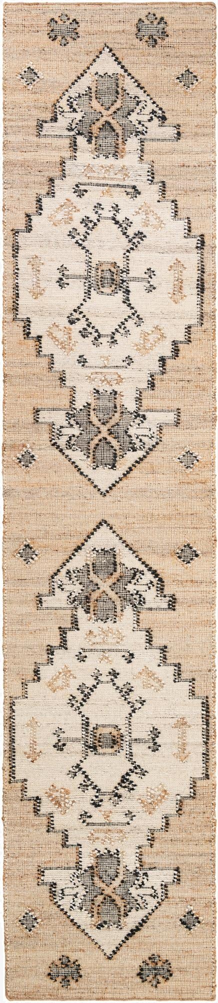  2' 7 x 12'  Hand Woven Kala Handwoven Jute Runner Rug