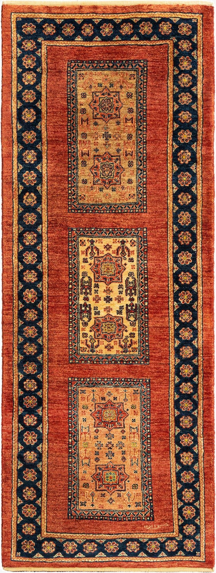  2' 5 x 6' 4 Kashkuli Wool Runner Rug