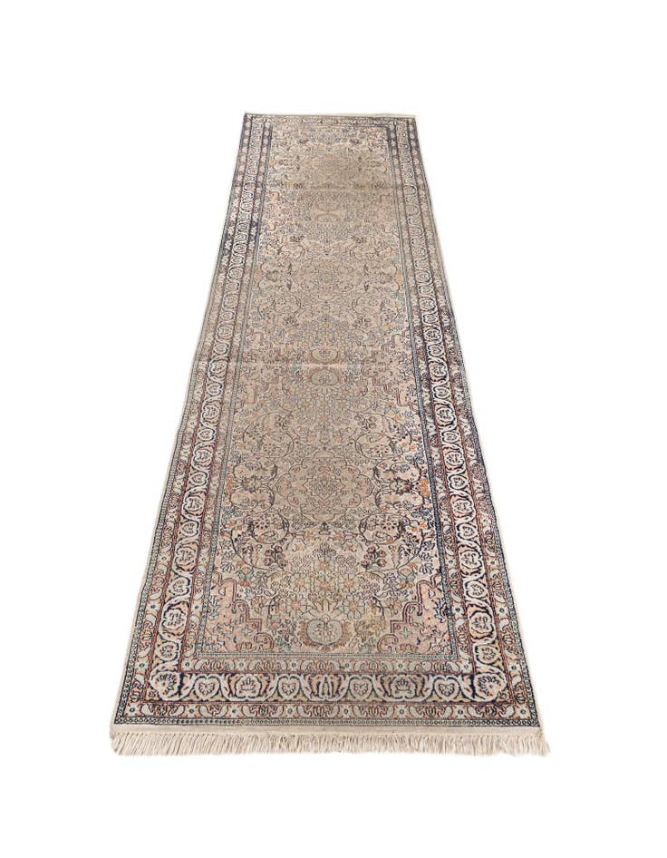 Detail image of  2' 4 x 10' 8  Hand Knotted Kashmir Oriental Wool Runner Rug