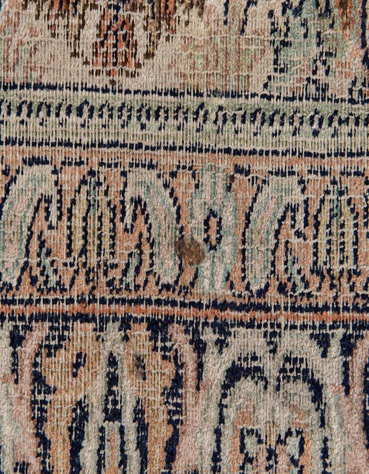 Detail image of  2' 4 x 10' 8  Hand Knotted Kashmir Oriental Wool Runner Rug