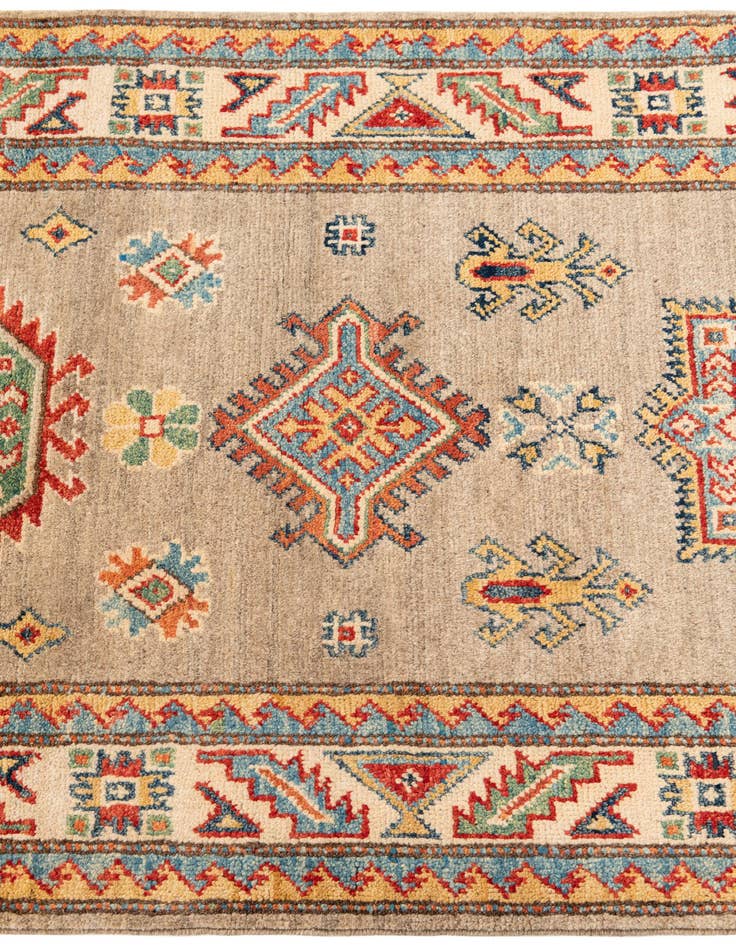 Detail image of  2' 7 x 9' 7  Hand Knotted Kazak Runner Rug